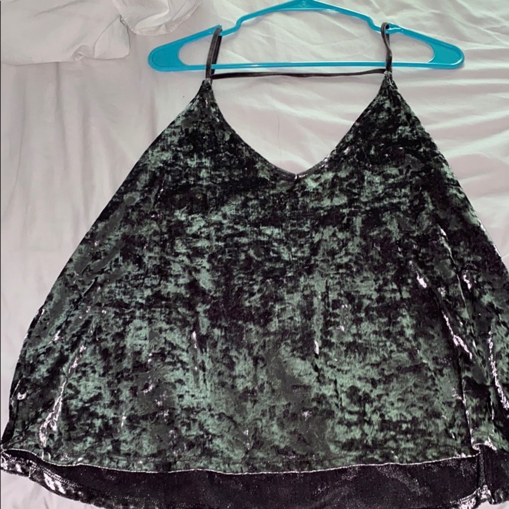 velvet grey top